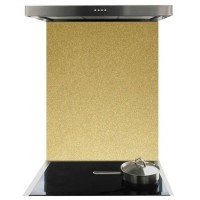 De Santii 900x750mm Toughened Glass Splashback - Brass