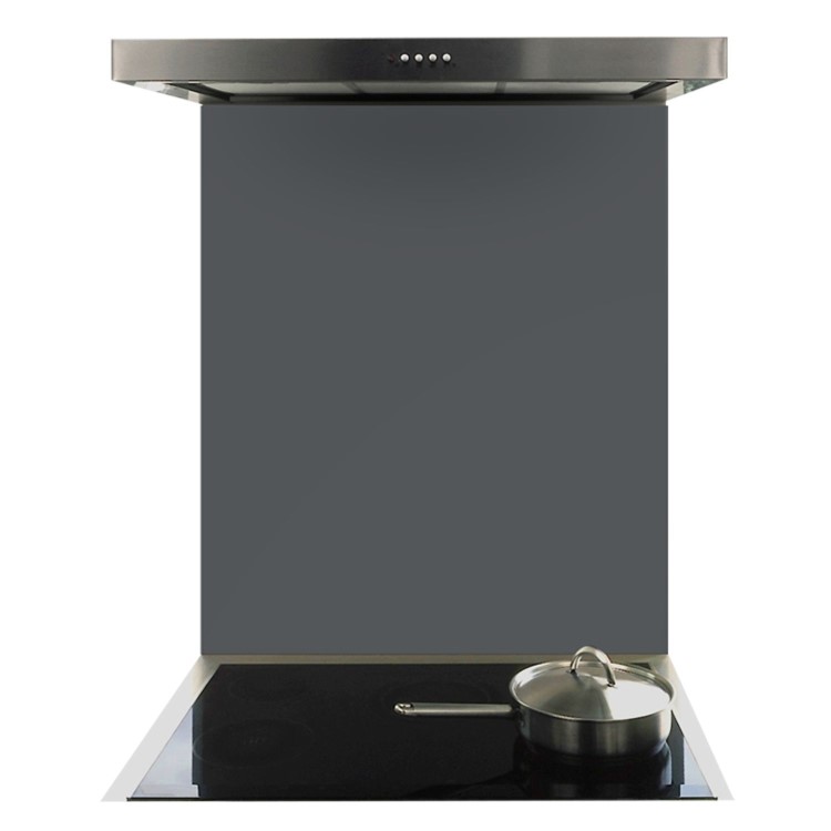 De Santii 900x750mm Toughened Glass Splashback - Charcoal
