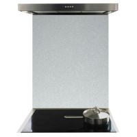 De Santii 900x750mm Toughened Glass Splashback - Light Pewter