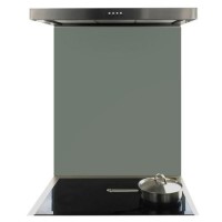 De Santii 900x750mm Toughened Glass Splashback - Olive