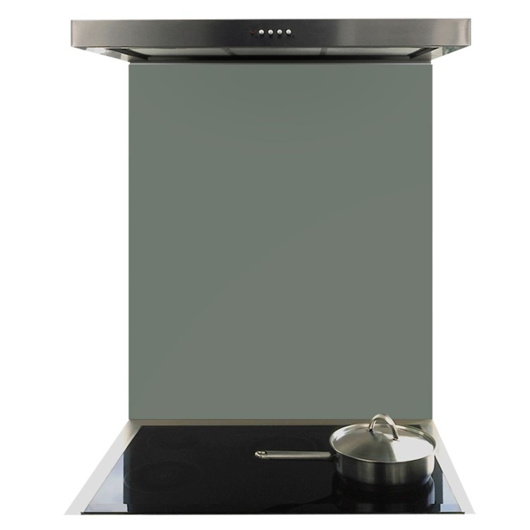 De Santii 900x750mm Toughened Glass Splashback - Olive