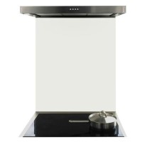 De Santii 900x750mmm Toughened Glass Splashback - White