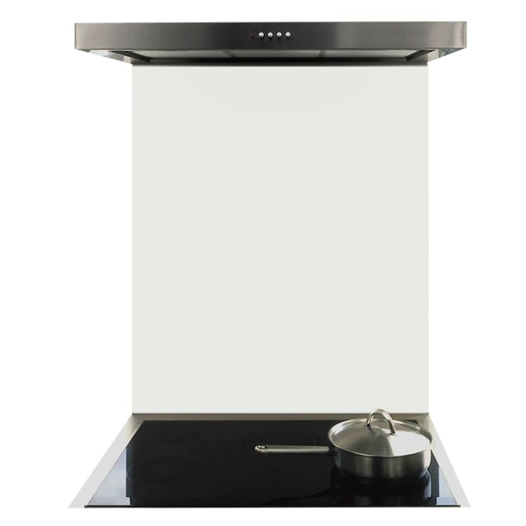 De Santii 900x750mmm Toughened Glass Splashback - White
