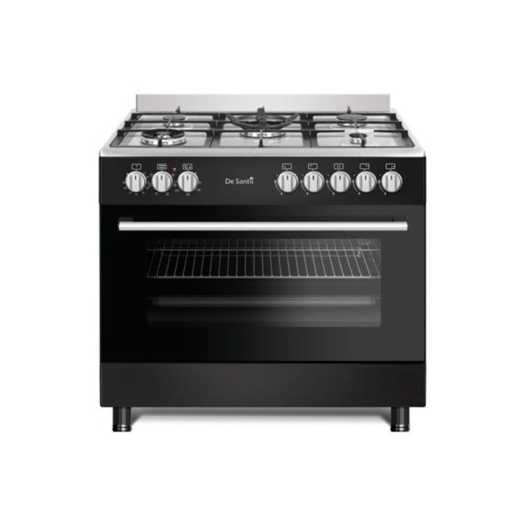 De Santii 90cm Dual Fuel Range Cooker - Black
