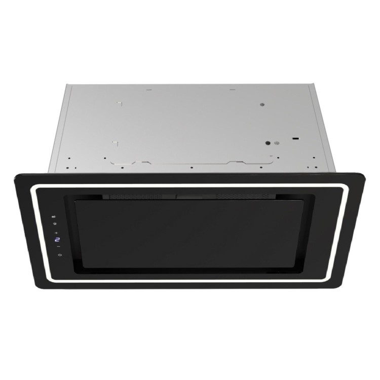 De Santii 72cm Canopy Cooker Hood - Black Glass