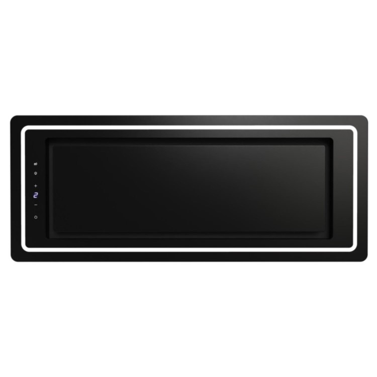 De Santii 72cm Canopy Cooker Hood - Black Glass