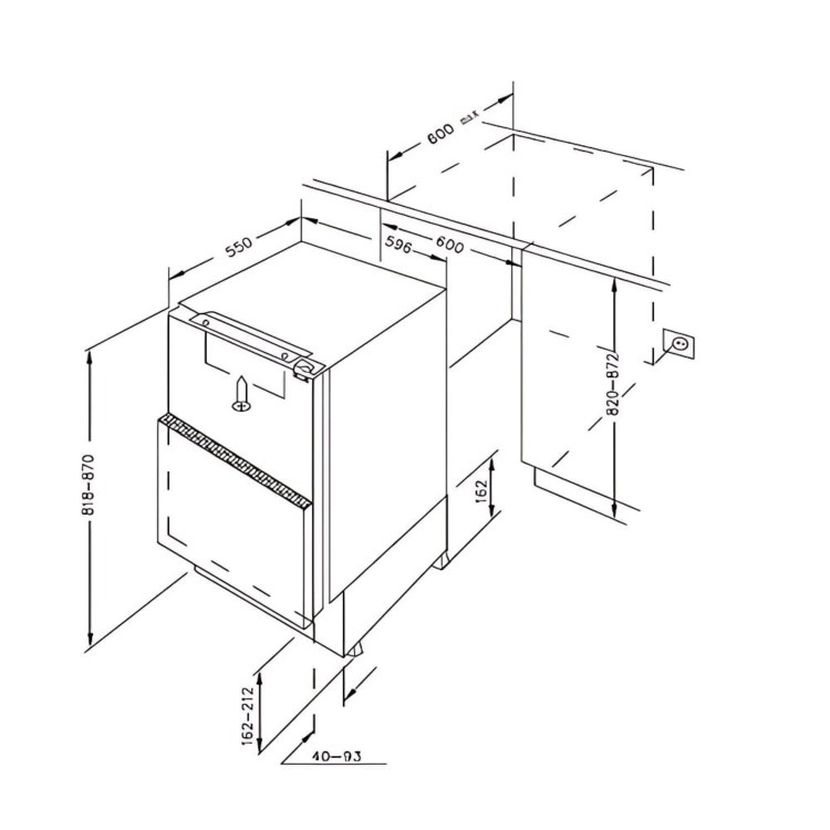 De Santii 95 Litre Integrated Under Counter Freezer