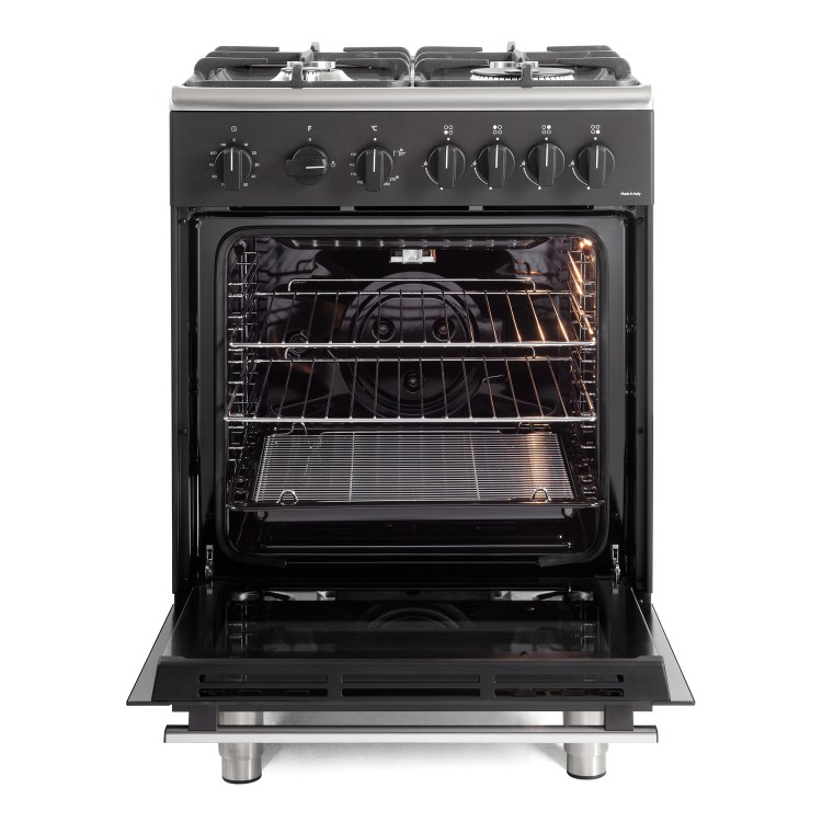 DeLonghi 60cm Gas Cooker - Black