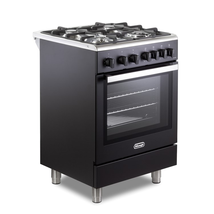 DeLonghi 60cm Gas Cooker - Black