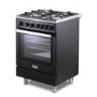 DeLonghi 60cm Gas Cooker - Black