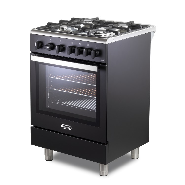 DeLonghi 60cm Gas Cooker - Black