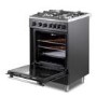 DeLonghi 60cm Gas Cooker - Black