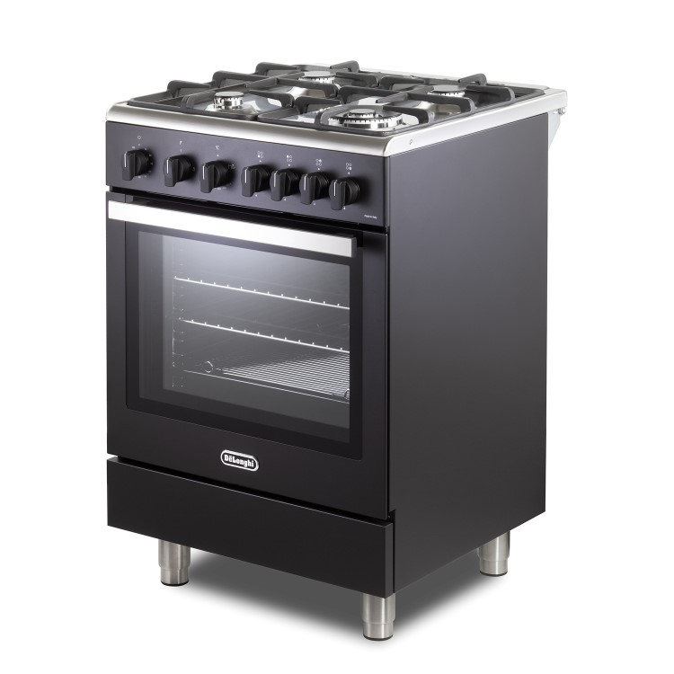 DeLonghi 60cm Gas Cooker - Black