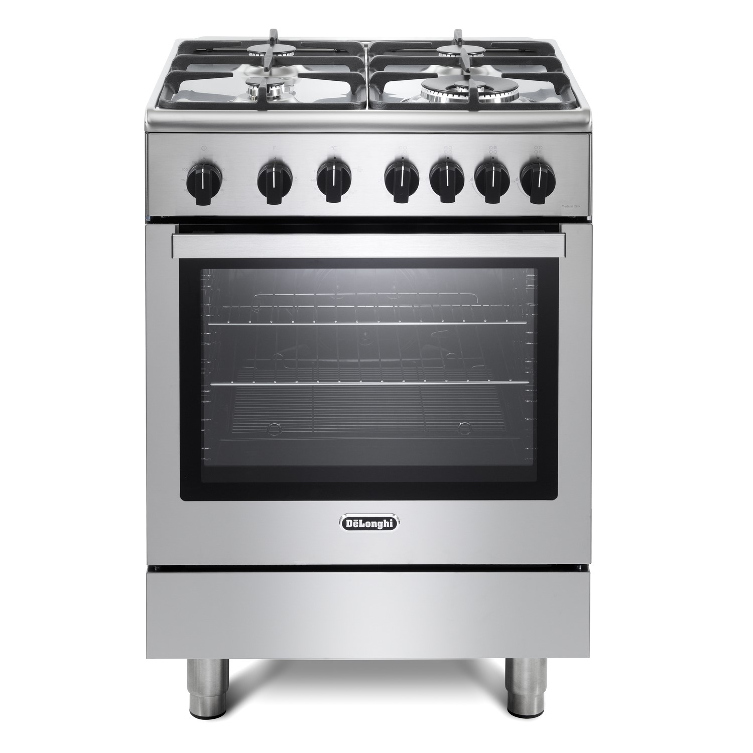DeLonghi 60cm Gas Cooker Stainless Steel