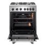 DeLonghi 60cm Gas Cooker - Stainless Steel