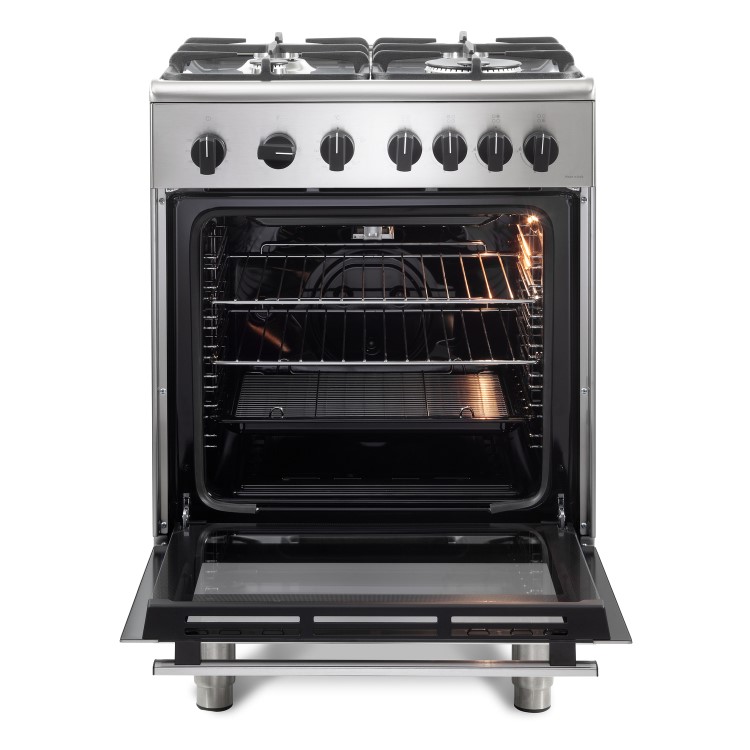 DeLonghi 60cm Gas Cooker - Stainless Steel