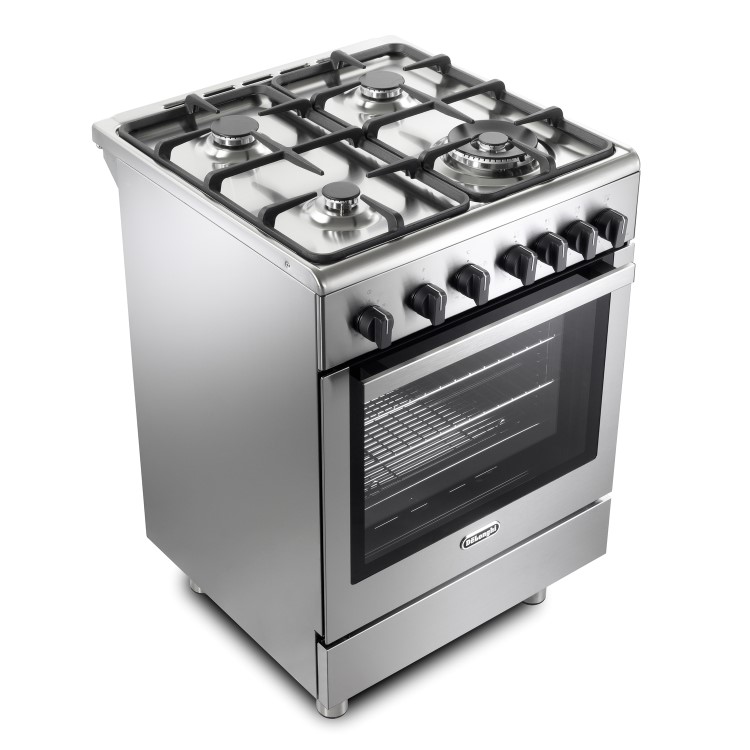 DeLonghi 60cm Gas Cooker - Stainless Steel