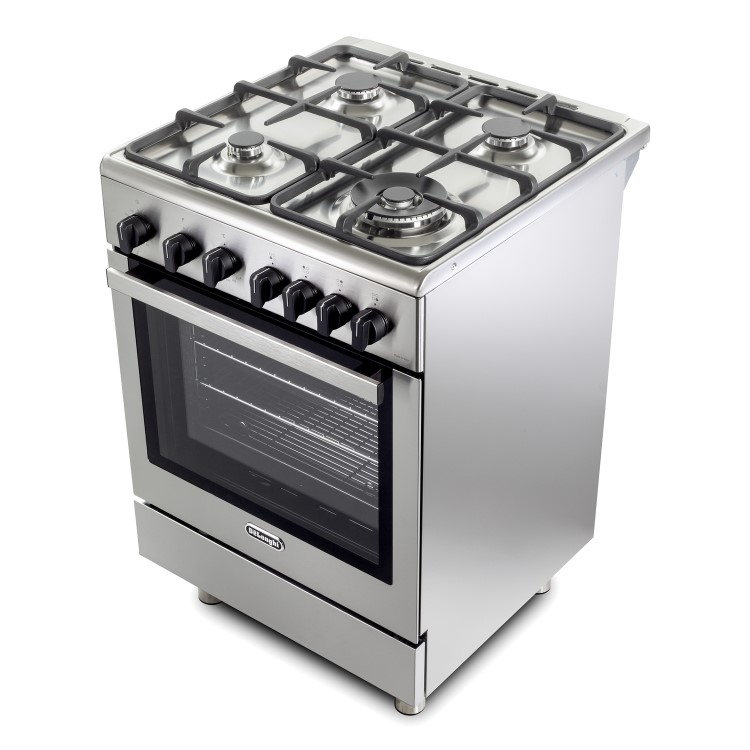 DeLonghi 60cm Gas Cooker - Stainless Steel