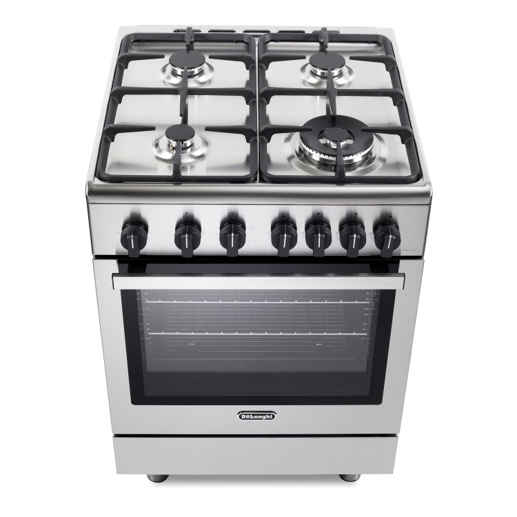 DeLonghi 60cm Gas Cooker - Stainless Steel