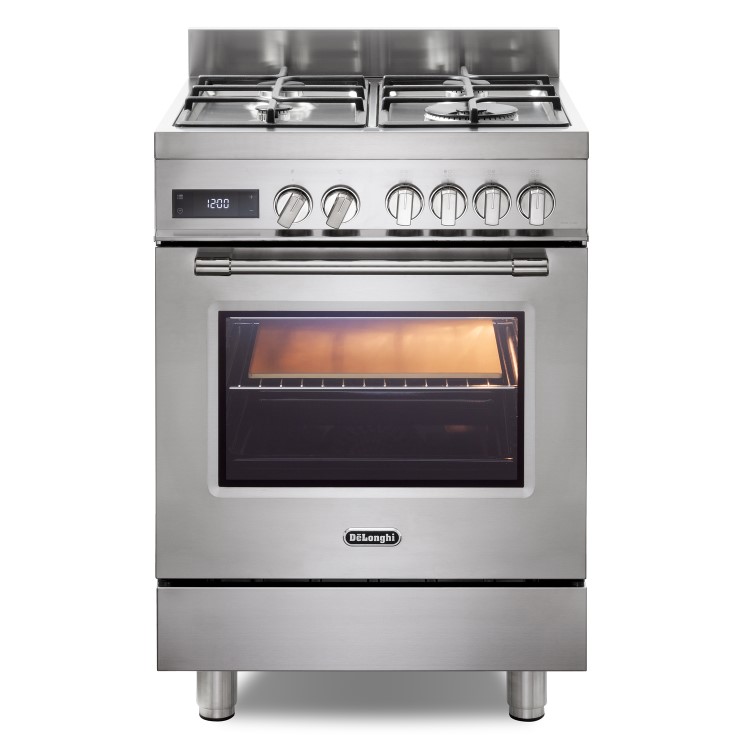 DeLonghi 60cm Dual Fuel Range Cooker - Stainless steel