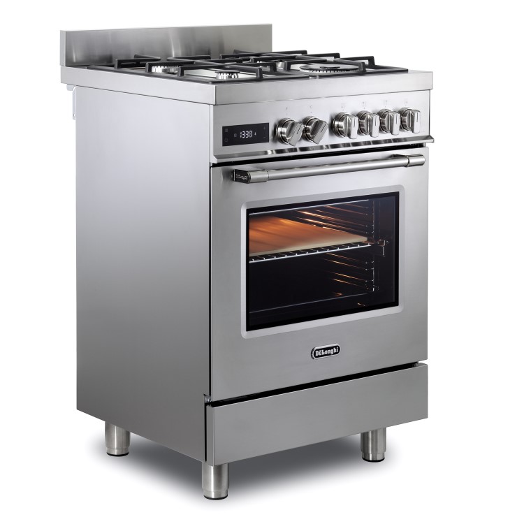 DeLonghi 60cm Dual Fuel Range Cooker - Stainless steel