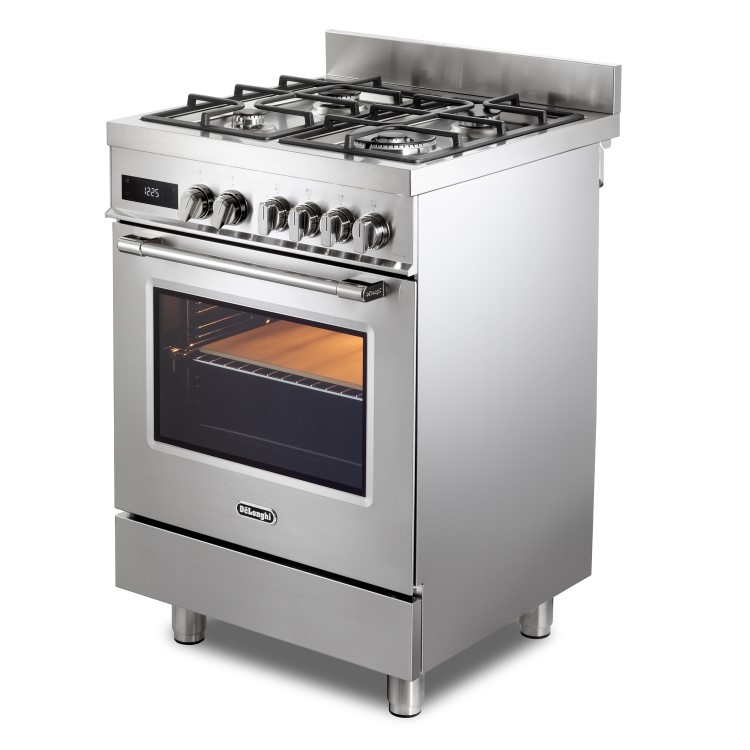 DeLonghi 60cm Dual Fuel Range Cooker - Stainless steel
