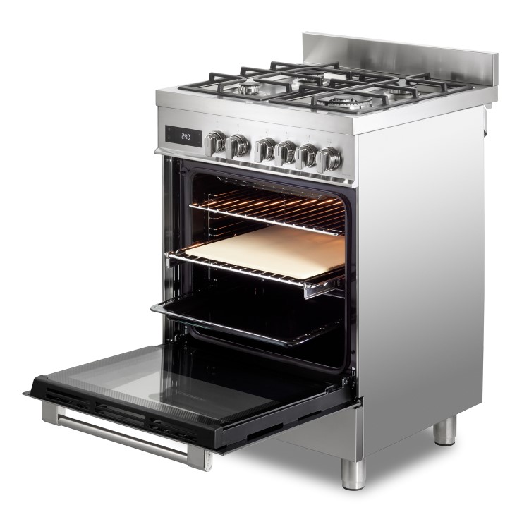 DeLonghi 60cm Dual Fuel Range Cooker - Stainless steel