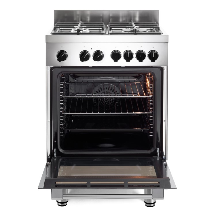 DeLonghi 60cm Dual Fuel Range Cooker - Stainless steel
