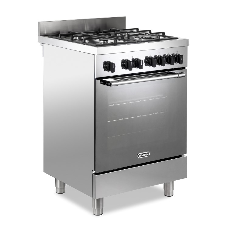 DeLonghi 60cm Dual Fuel Range Cooker - Stainless steel