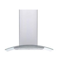 De Santii 90cm Curved Island Cooker Hood - Stainless Steel