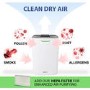 GRADE A1 - electriQ 8 litre Fast-Dry Desiccant  Dehumidifier with Air Purifier for 2-5 bed House