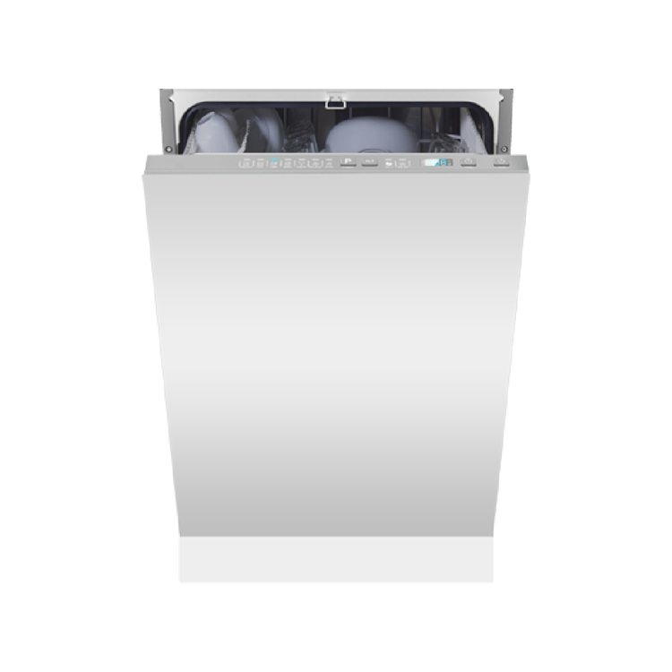 De Santii Integrated Slimline Dishwasher - Silver control panel 