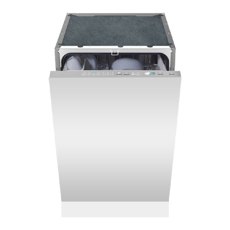 De Santii Integrated Slimline Dishwasher - Silver control panel 