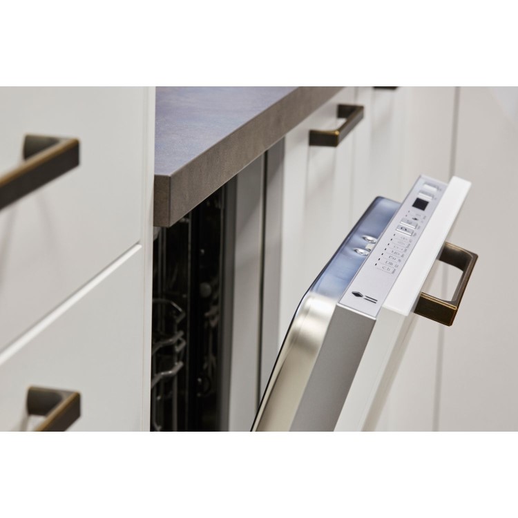 De Santii Integrated Slimline Dishwasher - Silver control panel 