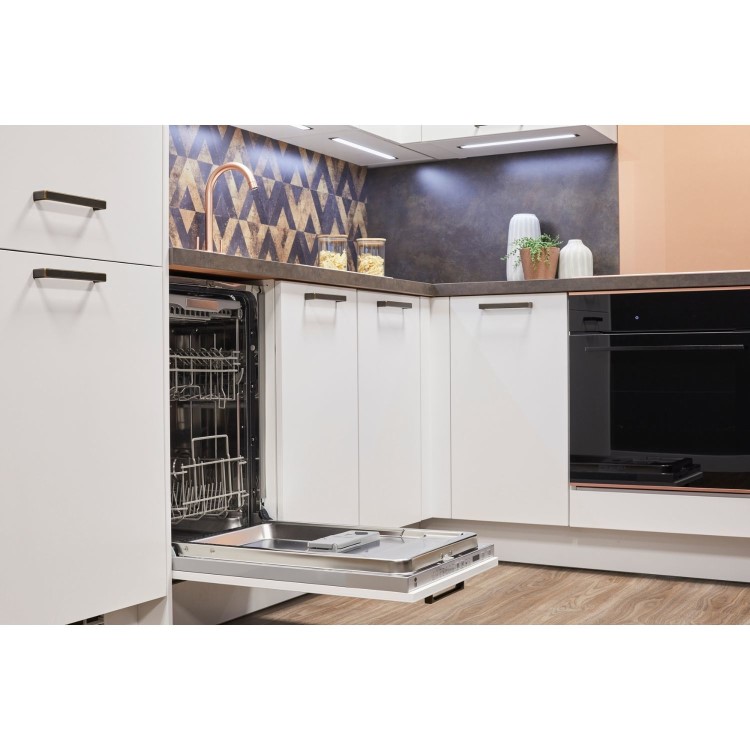 De Santii Integrated Slimline Dishwasher - Silver control panel 