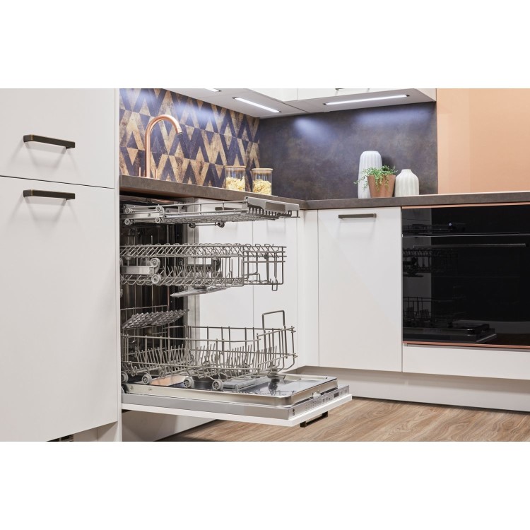 De Santii Integrated Slimline Dishwasher - Silver control panel 