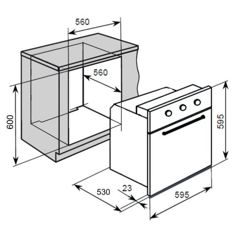 De Santii Electric Single Oven - Stainless Steel