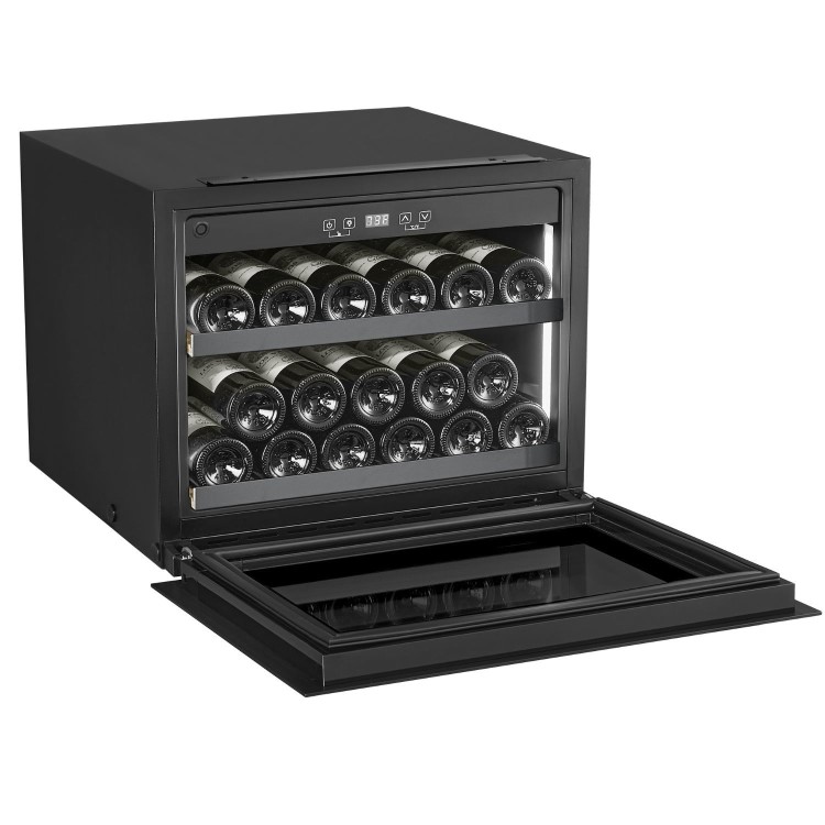 De Santii 19 Bottle Capacity Single Zone Wine Cooler - Black