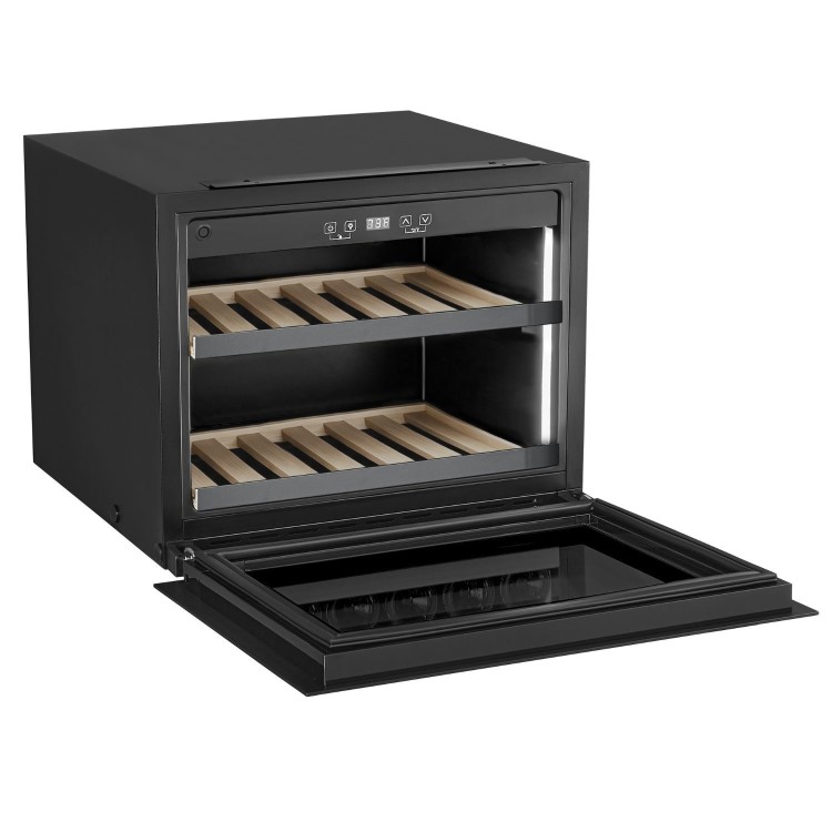 De Santii 19 Bottle Capacity Single Zone Wine Cooler - Black