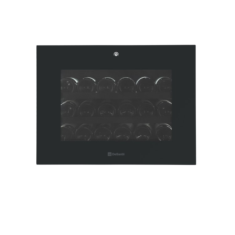 De Santii 19 Bottle Capacity Single Zone Wine Cooler - Black