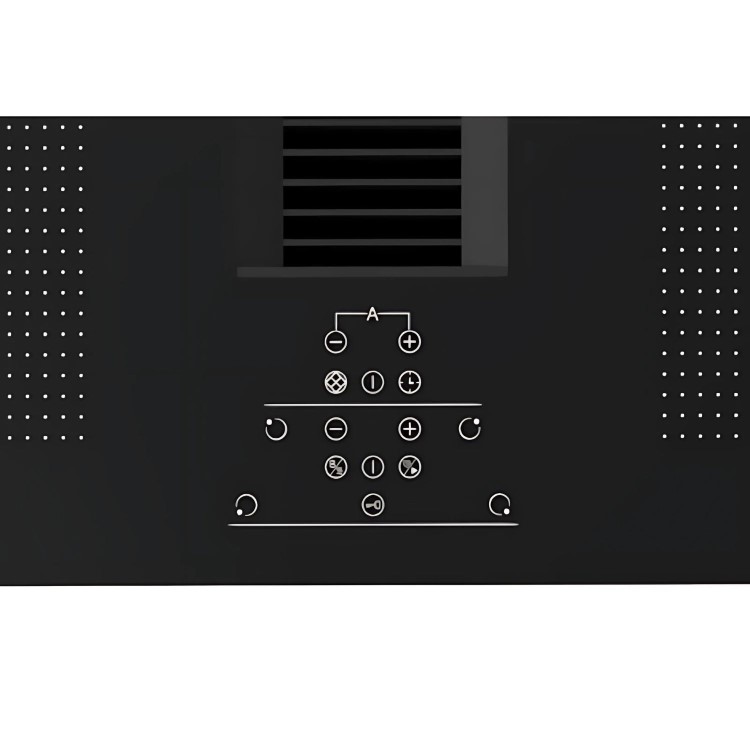 De Santii 77cm 4 Zone Induction Hob with Downdraftt - Black