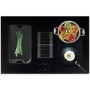 De Santii 77cm 4 Zone Induction Hob with Downdraftt - Black