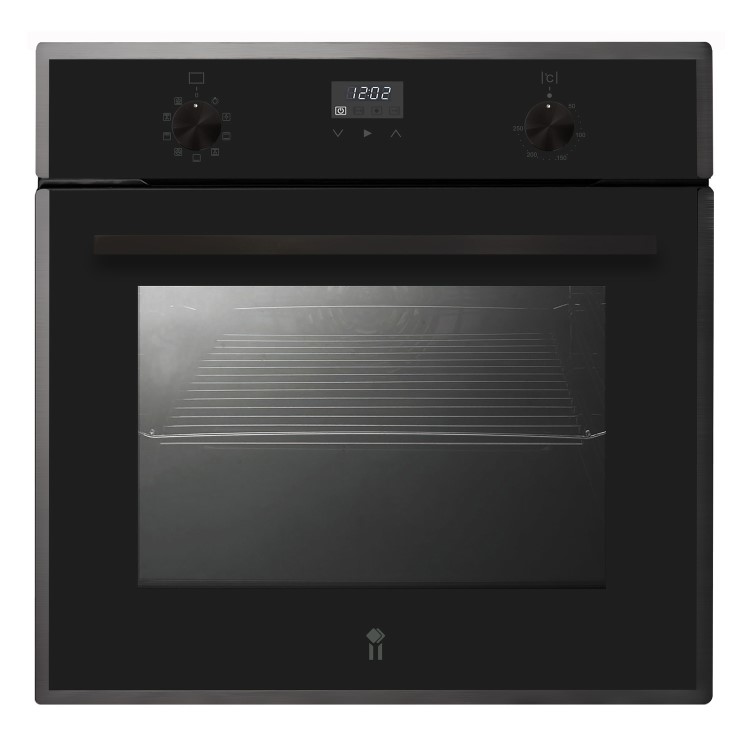 De Santii Electric Fan Single Oven - Black