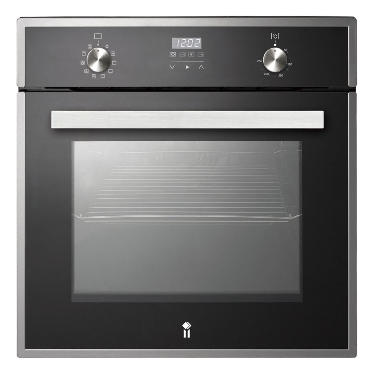 De Santii Electric Fan Single Oven - Black