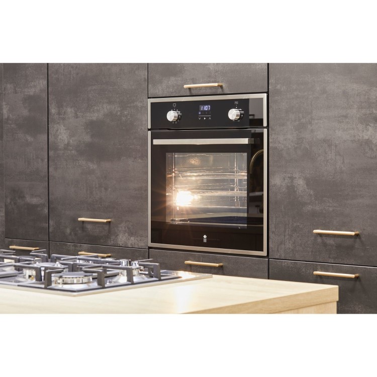 De Santii Electric Fan Single Oven - Black