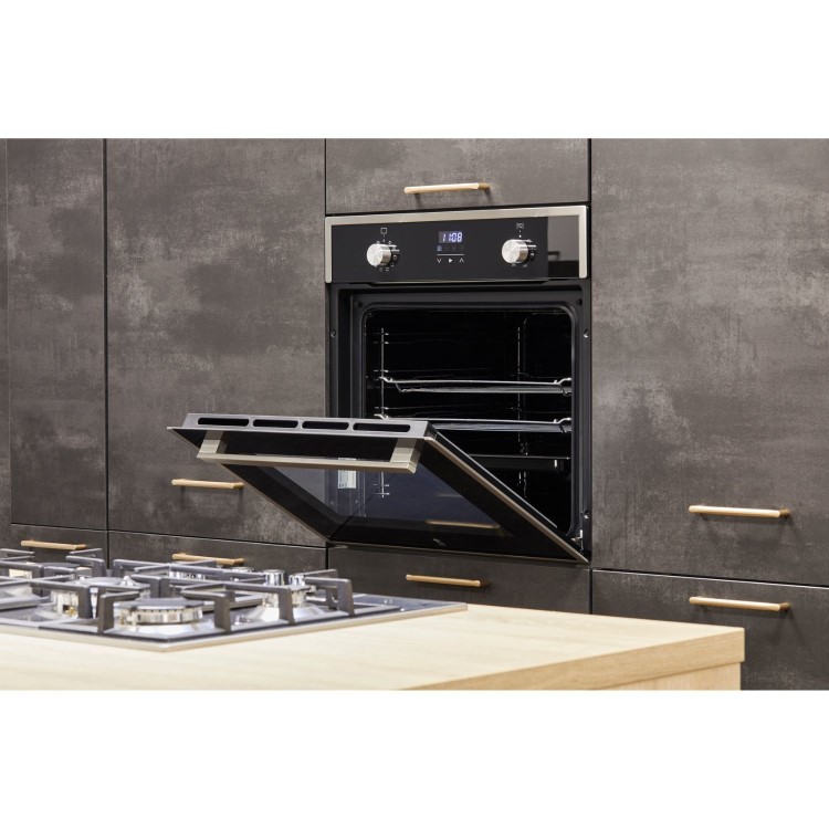 De Santii Electric Fan Single Oven - Black