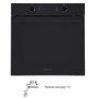 DeSantii Electric Single Oven with Pyrolytic Cleaning - Black