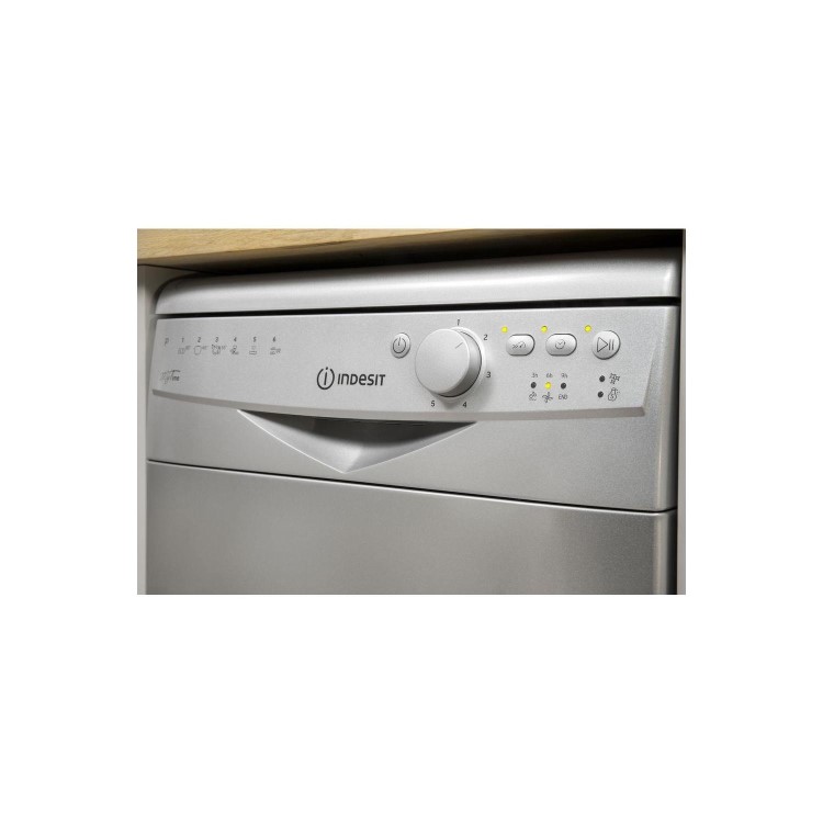 Indesit DSR26B1S 10 Place Slimline Freestanding Dishwasher - Silver