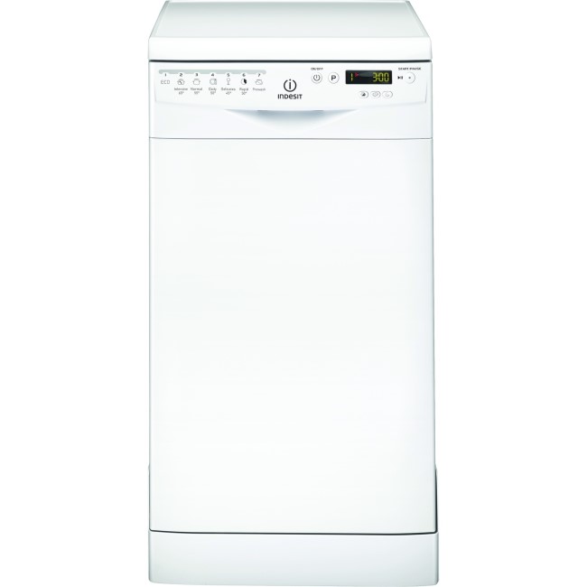 Indesit DSR57B1 10 Place Slimline Freestanding Dishwasher - White