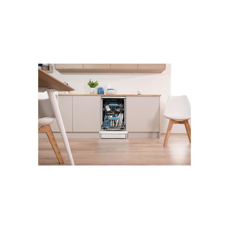 Indesit Extra DSR57M96Z 10 Place Slimline Freestanding Dishwasher with Quick Wash - White